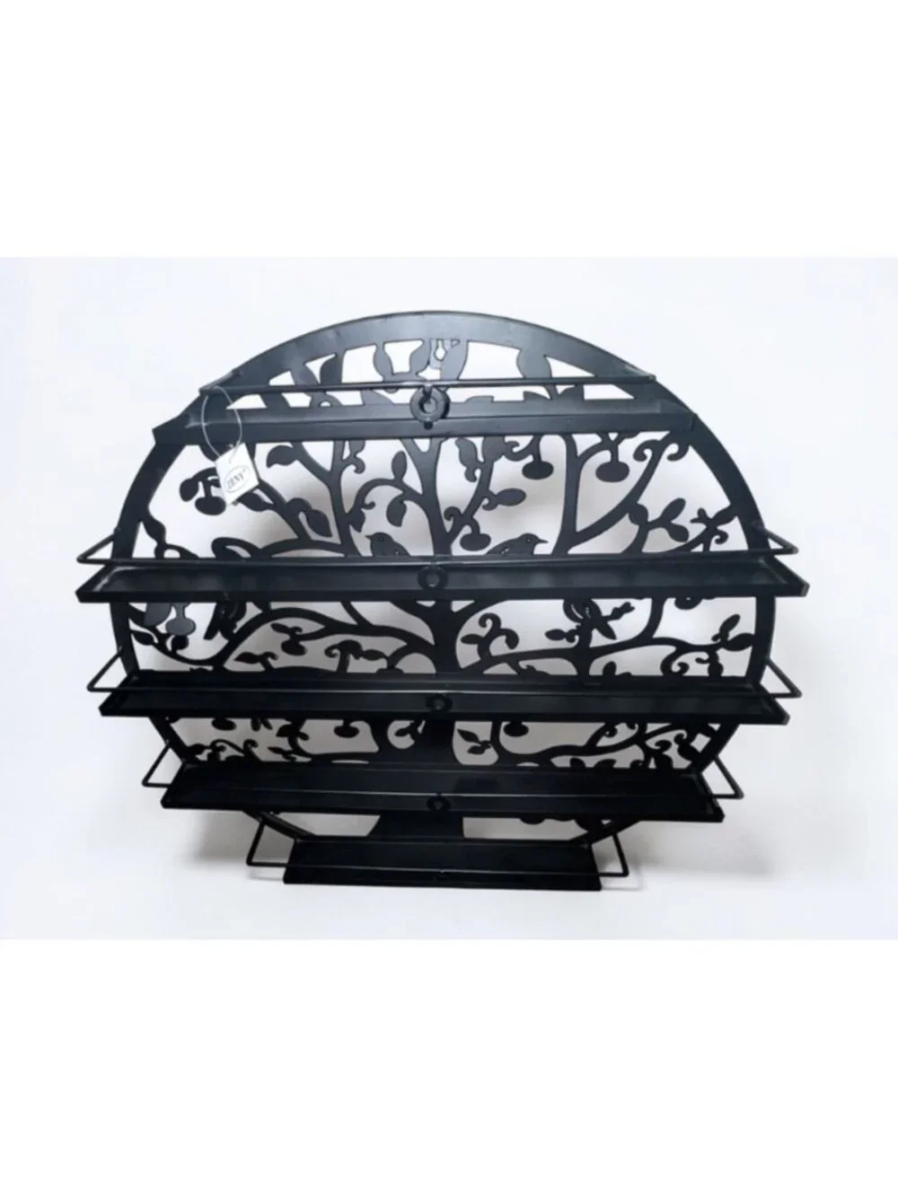 Round Metal Tree Design Wall Shelf 23.8
